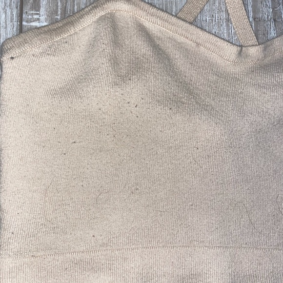 American Apparel Tan Knit Crop Top - Picture 3 of 4